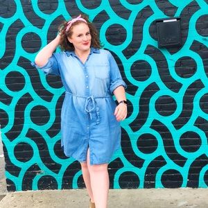 Fashion to figure size 1 like 1x denim dress